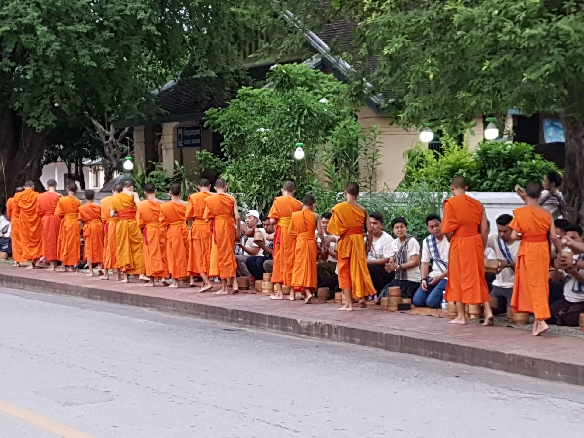 Alms Giving Luang Prabang - rondreis Thailand & Laos - Puur Azië